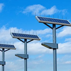 Street lamp powered by solar